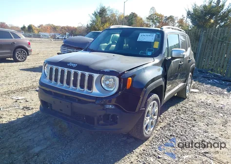 2016 Jeep Renegade Limited из США, поврежденный, VIN ZACCJBDT1GPD01407